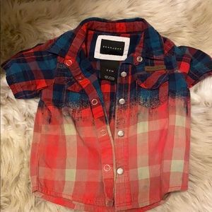 Sean John Custom Bleach Dip Flannel